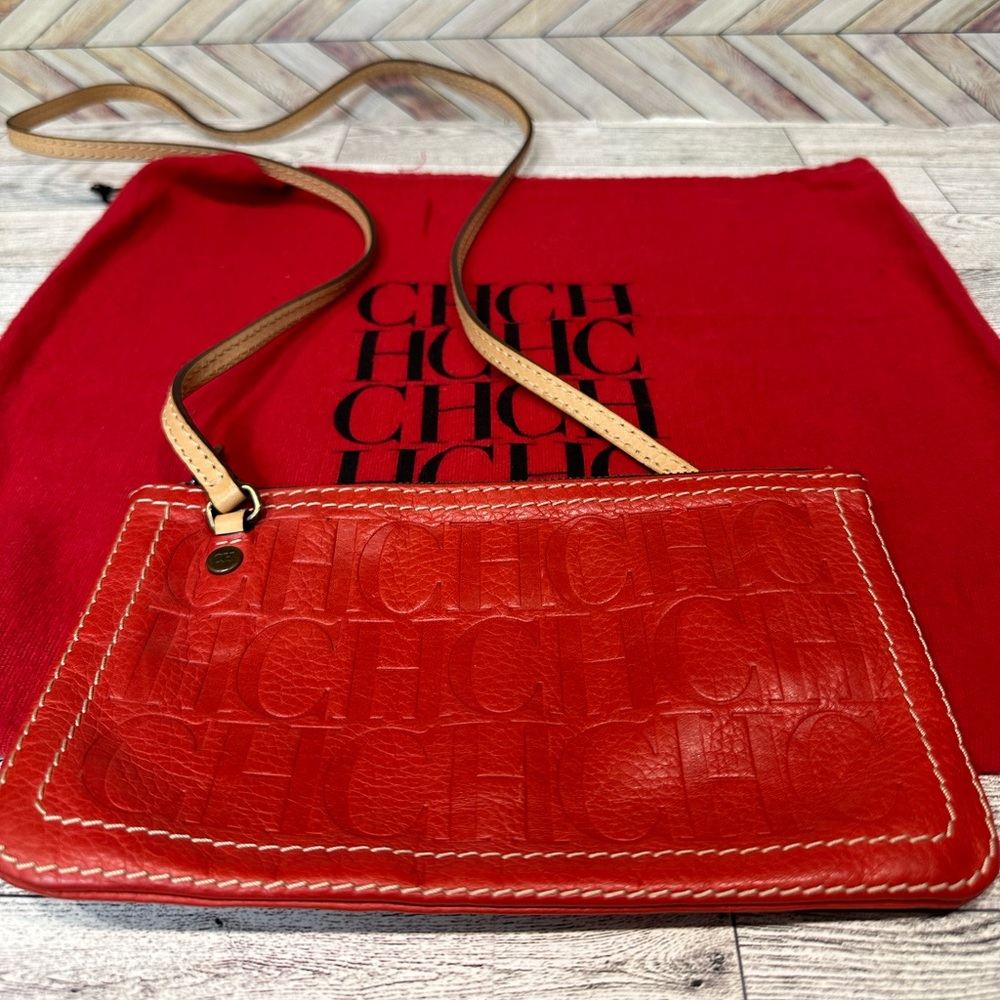 Carolina Herrera CH Leather Crossbody Bag